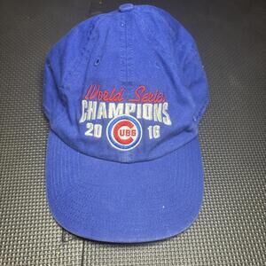 47 Brand Clean Up Blue Chicago Cubs 2016 World Series Champions Hat Cap MLB